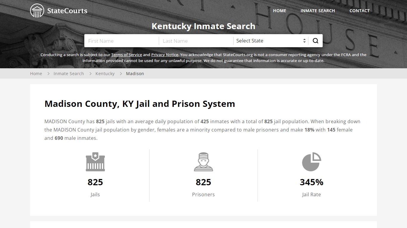 Madison County, KY Inmate Search - StateCourts