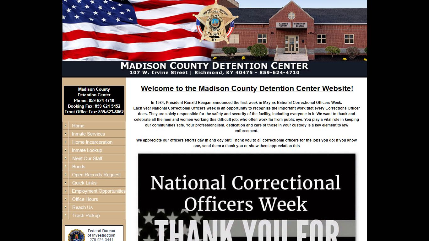 Welcome to the Madison County Detention Center